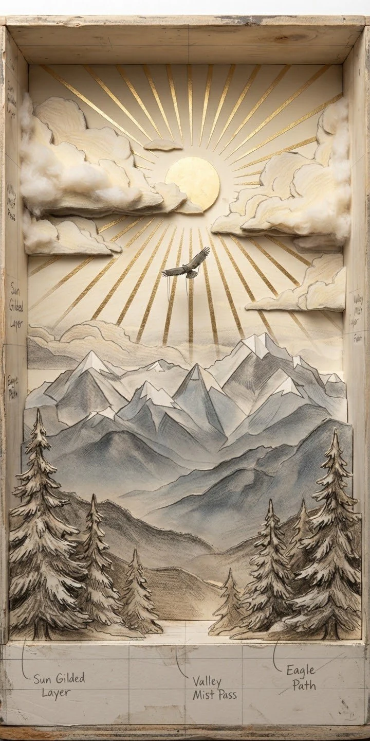 पहाड़ (Diorama) (प्रकृति • Diorama) — फ्री मोबाइल वॉलपेपर