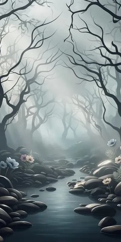 कुहासा वन (प्रकृति • Fantasy) — फ्री मोबाइल वॉलपेपर